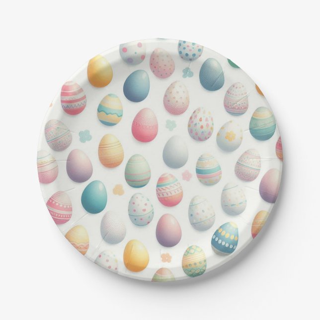 Easter Egg Hunts Paper Plates (Front)