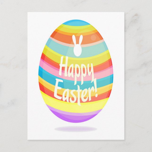 Easter Egg Illustration Holiday Postcard (Front)