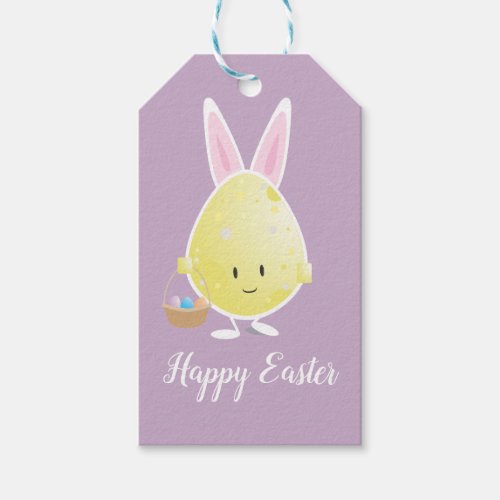 Easter Egg in Bunny Outfit  Gift Tags
