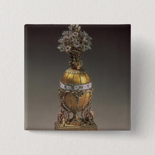 Easter Egg in the Form of a Vase Button (Front)