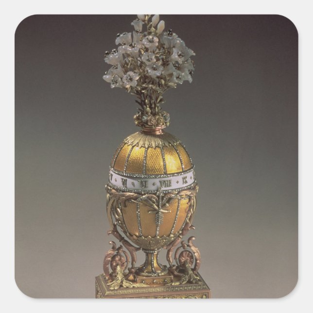 Easter Egg in the Form of a Vase Square Sticker (Front)