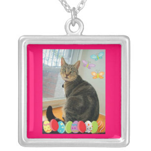 Easter Egg Indigo Silver Plated Necklace