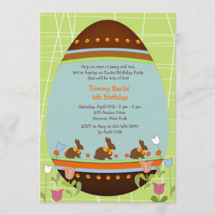 Easter Egg Juvenile Birthday Party Invitation