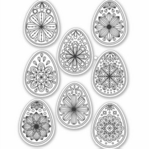 Easter Egg Line Art Sticker