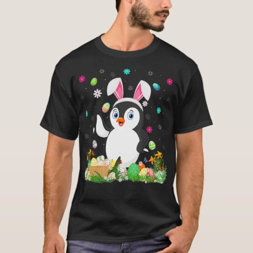 Easter Egg Lover Funny Penguin Bird Easter flock o T_Shirt