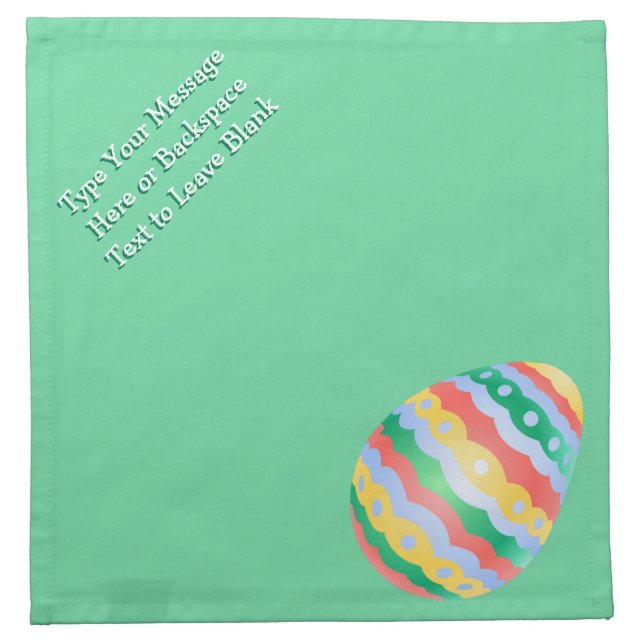 Easter Egg Napkins Personalized Easter Napkins (Front)