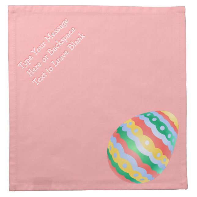 Easter Egg Napkins Personalized Easter Napkins (Front)