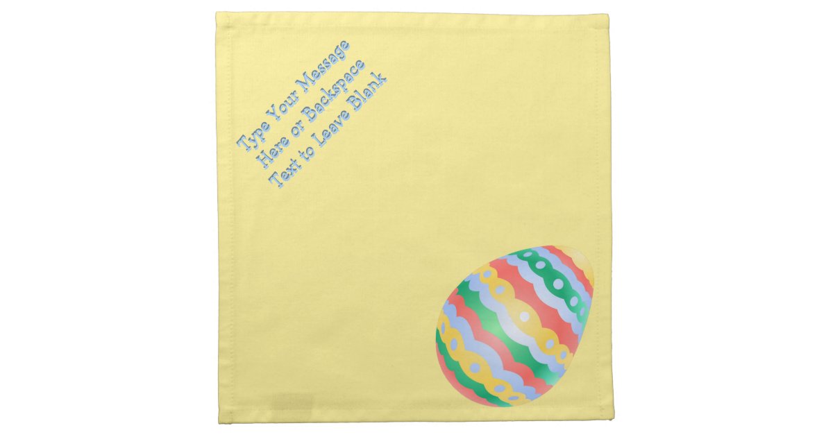 Easter Egg Napkins Personalized Easter Napkins Zazzle