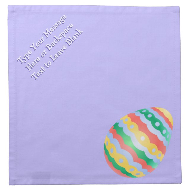 Easter Egg Napkins Personalized Easter Napkins (Front)