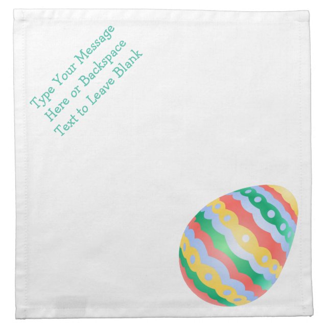 Easter Egg Napkins Personalized Easter Napkins (Front)