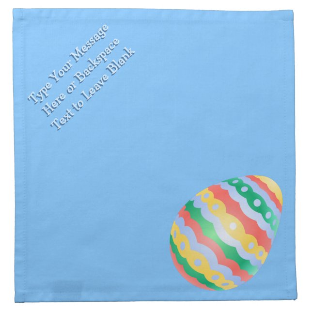 Easter Egg Napkins Personalized Easter Napkins (Front)
