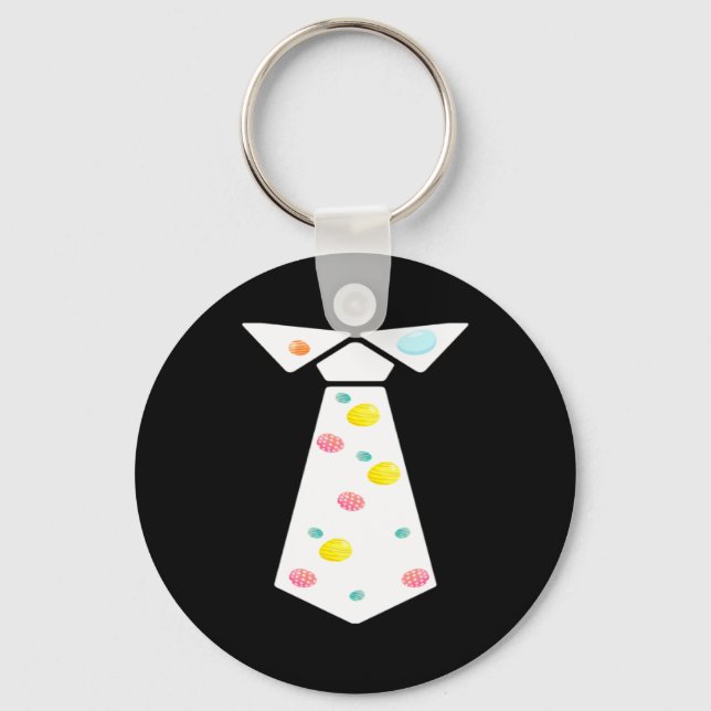 Easter Egg Neck Tie Easter Easter Keychain (Front)