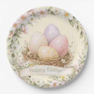 Easter Egg Nest   Happy Easter Paper Plates