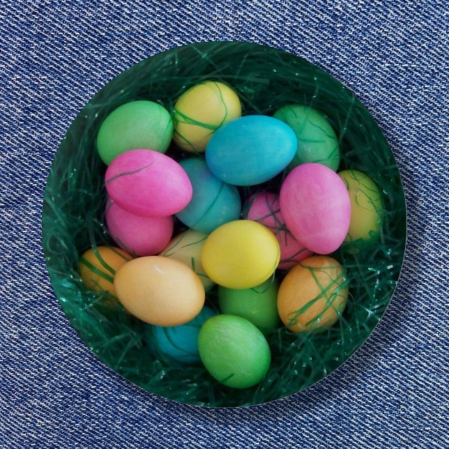 Easter Egg Nest Photo Pinback Button (Easter Egg Nest Button)