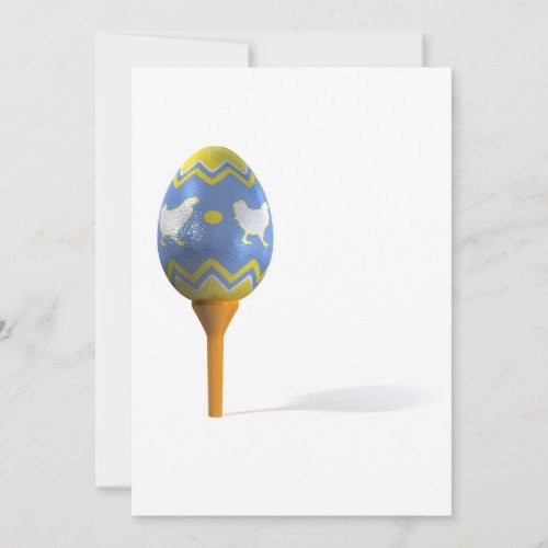 Easter Egg on Golf Tee Holiday Card