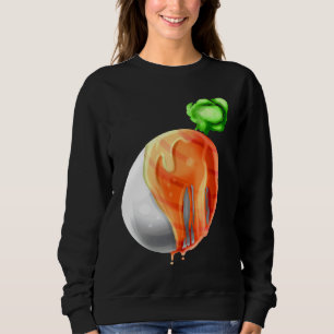 Easter Egg Painted As Carrot On Easter Sweatshirt