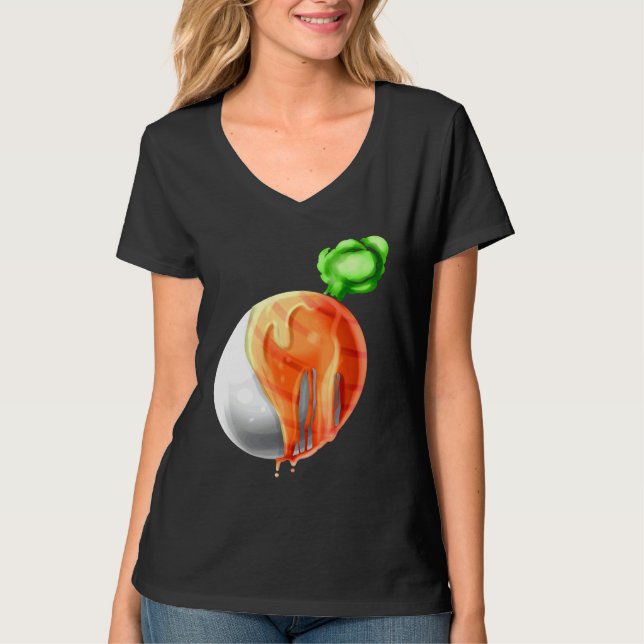 Easter Egg Painted As Carrot On Easter T-Shirt (Front)