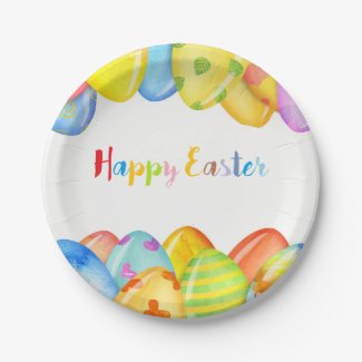 Easter Egg Pastel Paper Plate