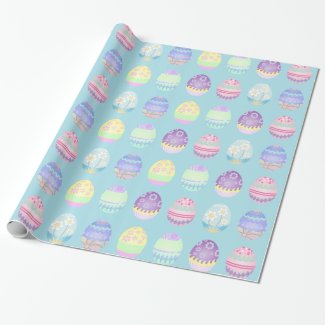Easter Egg Pattern Colorful Wrapping Paper