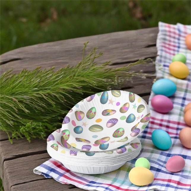 Easter Egg Pattern Paper Bowls (Creator Uploaded)