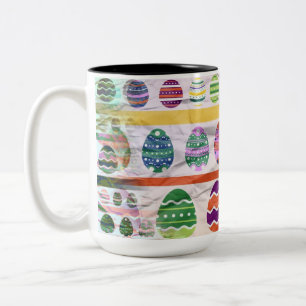 EASTER EGG PATTERNS Two-Tone COFFEE MUG
