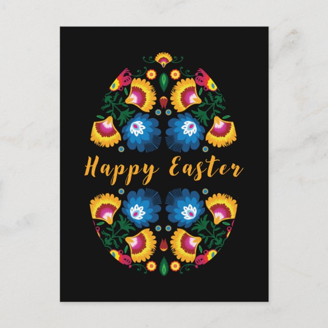 Easter Egg - Pisanka with folklore motif Postcard (Front)