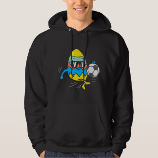 Easter Egg Playing Soccer Cute Football Sport Men  Hoodie