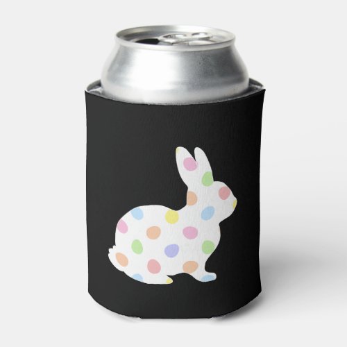 Easter Egg Polka Dot Bunny Rabbit Can Cooler