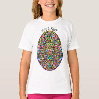 Easter Egg Psychedelic Design Kids Organic T-Shirt