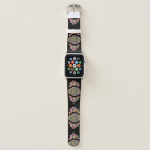 Easter Egg Psychedelic Design Kids Organic T-Shirt Apple Watch Band