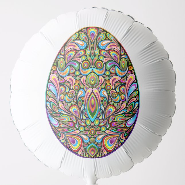 Easter Egg Psychedelic Design Kids Organic T-Shirt Balloon (Front)