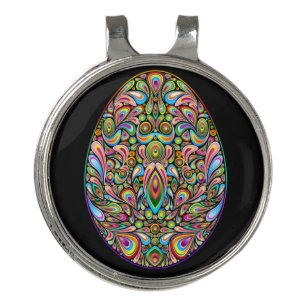 Easter Egg Psychedelic Design Kids Organic T-Shirt Golf Hat Clip
