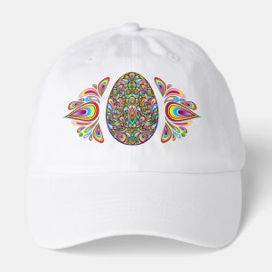 Easter Egg Psychedelic Design Kids Organic T-Shirt Hat