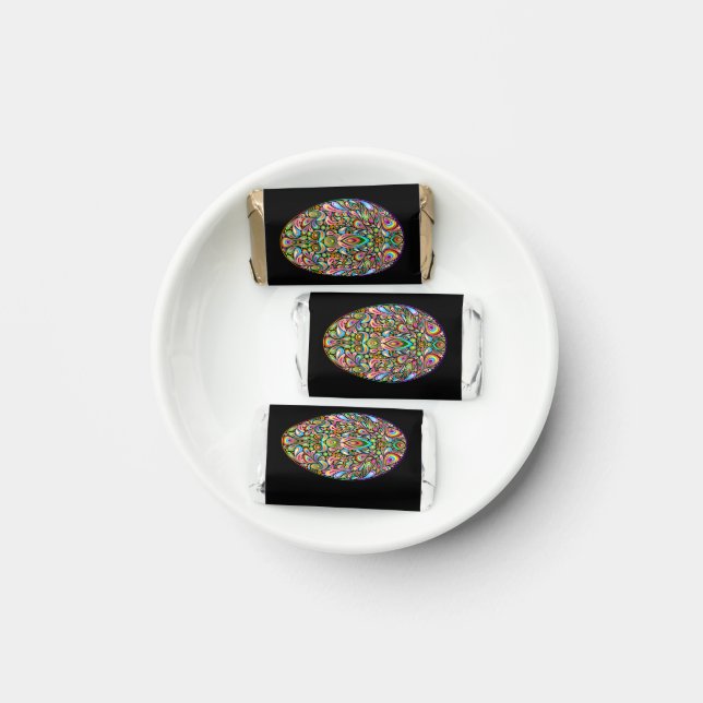 Easter Egg Psychedelic Design Kids Organic T-Shirt Hershey's Miniatures (Plate)
