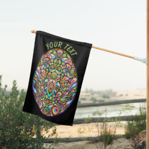 Easter Egg Psychedelic Design Kids Organic T-Shirt House Flag