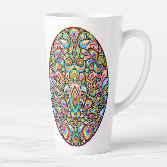 Easter Egg Psychedelic Design Kids Organic T-Shirt Latte Mug (Right)