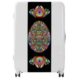 Easter Egg Psychedelic Design Kids Organic T-Shirt Luggage