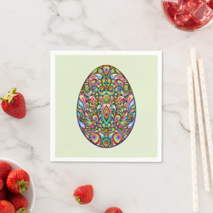 Easter Egg Psychedelic Design Kids Organic T-Shirt Napkins