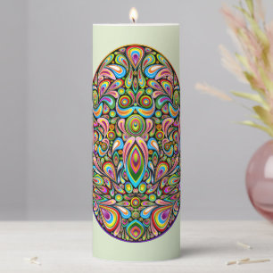 Easter Egg Psychedelic Design Kids Organic T-Shirt Pillar Candle