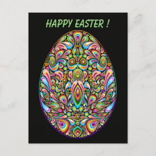 Easter Egg Psychedelic Design Kids Organic T-Shirt Postcard