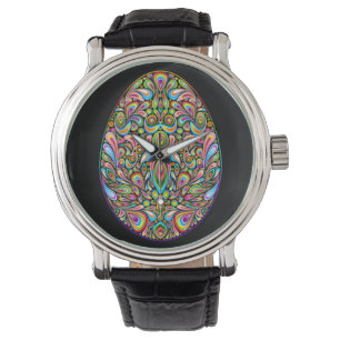 Easter Egg Psychedelic Design Kids Organic T-Shirt Watch