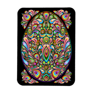 Easter Egg Psychedelic Design Magnet
