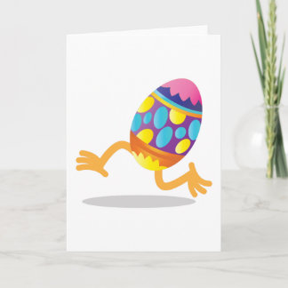 easter egg running holiday card