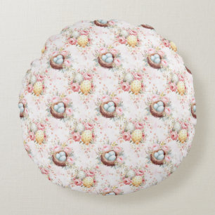 Easter Egg Seamless Fabric – Pastel Cute Round Pillow
