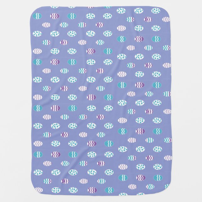 Easter egg/spring pastel  baby blanket (Front)