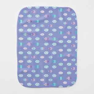 Easter egg/spring pastel baby burp cloth