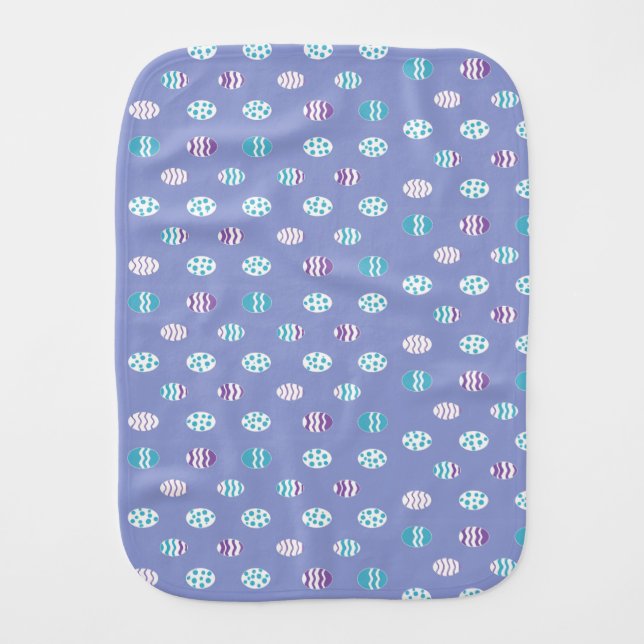 Easter egg/spring pastel  baby burp cloth (Front)
