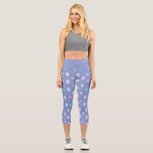 Easter egg/spring pastel capri leggings
