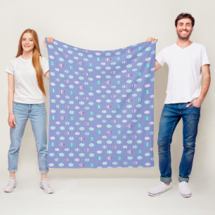 Easter egg/spring pastel  fleece blanket