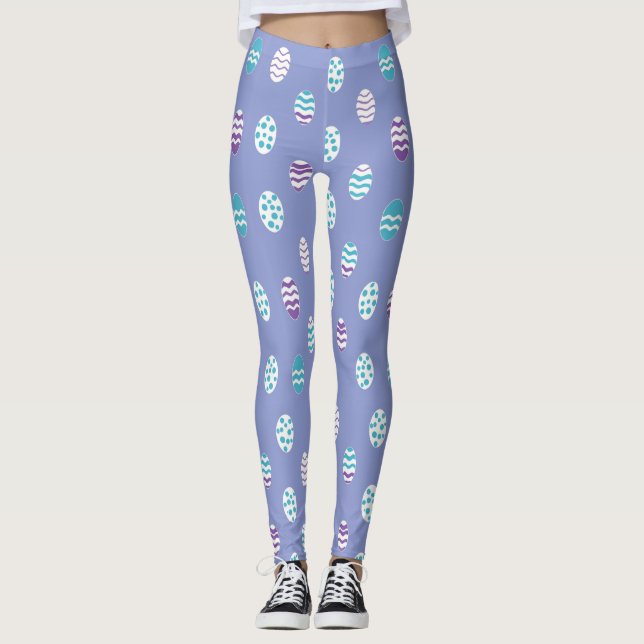 Easter egg/spring pastel  leggings (Front)